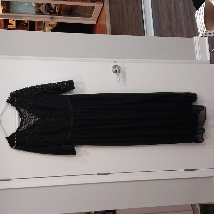 944 Davids Bridal Black Bridesmaids Dress
